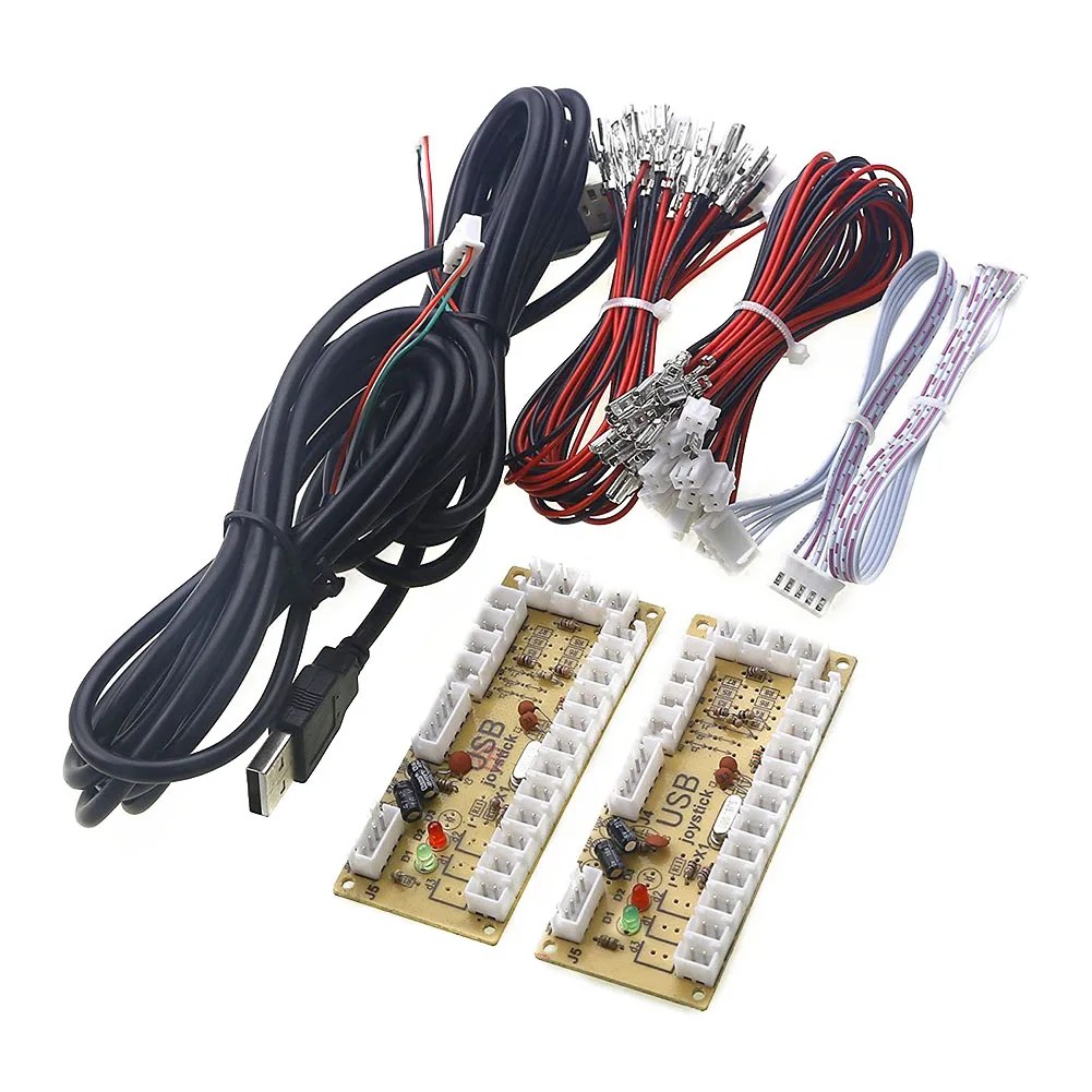 

Analog Mode USB Encoder LED Indicator Joystick Circuit Board Set DIY Button Zero Delay Arcade Rocker Professional Control Panel