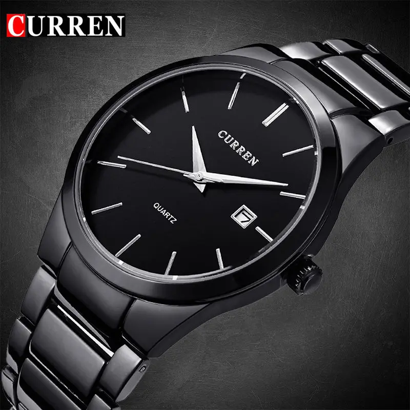 2016 HOT Sell CURREN Quality Brand Military Wrist Watches Full Steel Men Famous Business Watch Waterproof Relogio Masculino