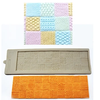 

3D Braid Weave Silicone Mold Wool Knit Sweater Molds DIY Chocolate Mould Fondant Cake Mold Cake Decorating Tool Bakeware