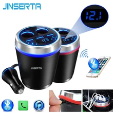 TF/Micro SD Music MP3 Player Bluetooth Car Kit FM Transmitter HandsFree Cigarette Lighter Adapter Splitter 3 Ports USB Charger