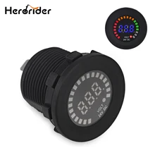 Herorider DC 12 V Auto Moto Marine Colore Tensione Gauge Auto Moto LED Digital Battery Tester di Volt del Tester del Voltmetro di Accessori