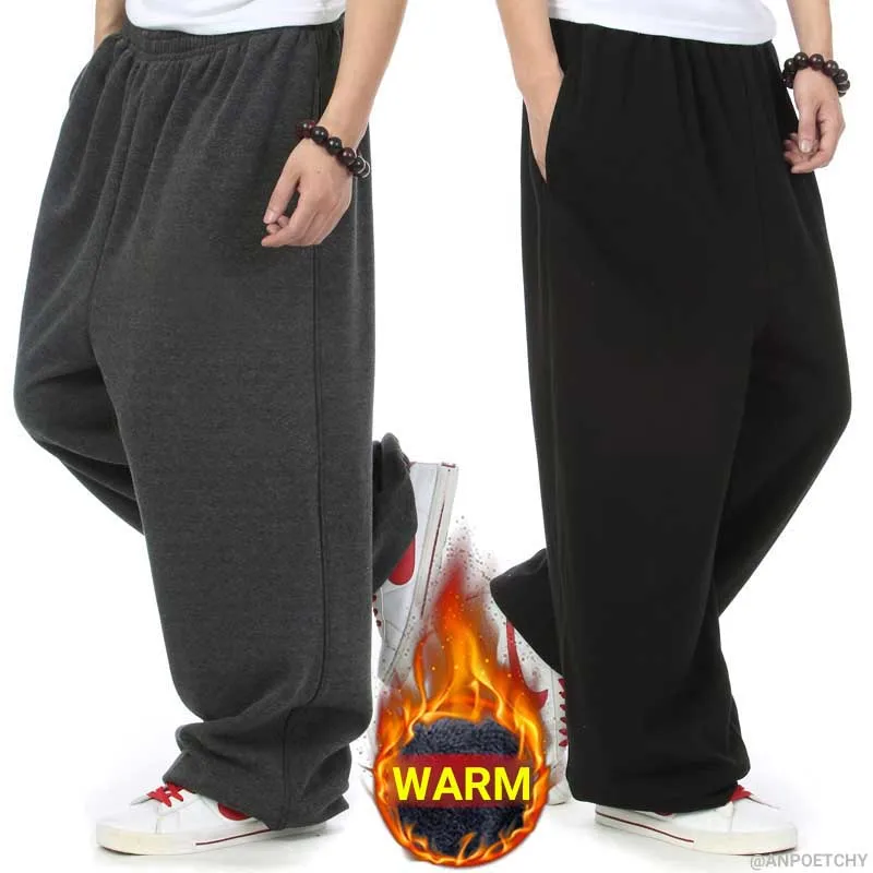 Dance Hip Hop Sweatpants Harem Mens Joggers Pants Cotton Loose Baggy Sweat Pants Streetwear Trousers Wide Leg Men Clothes