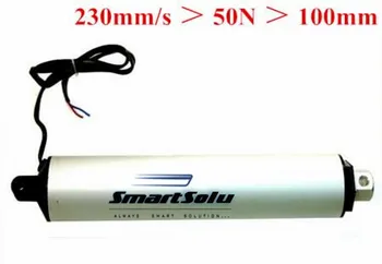 

Free shipping 12V 100mm/4inch stroke 230mm/s=9.2in/sec speed tubular actuator, 50N/11lbs load electric linear actuator