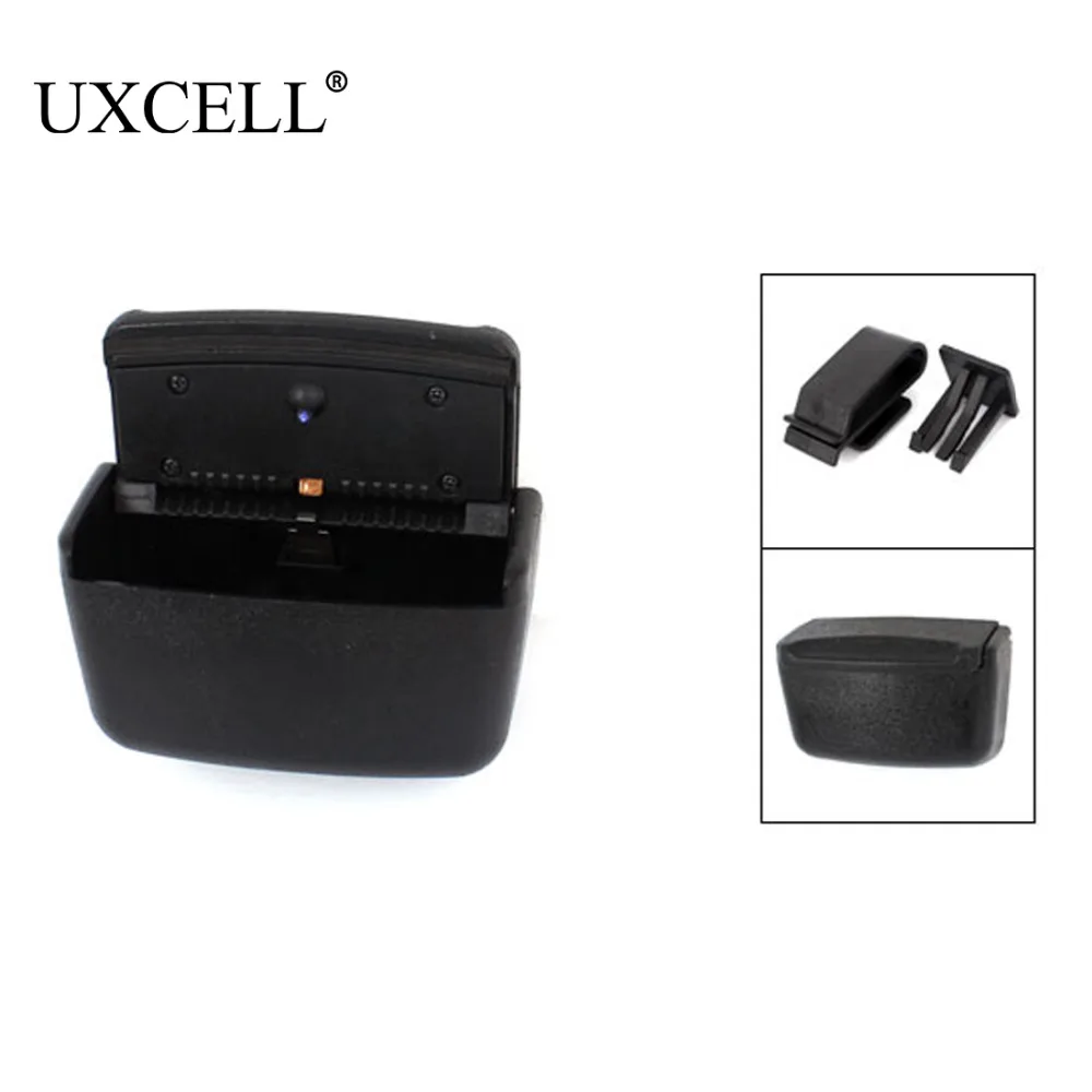 

UXCELL Vehicles Black Plastic Rectangle Shape Blue LED Light Smokeless Cigarette Ashtray Holder