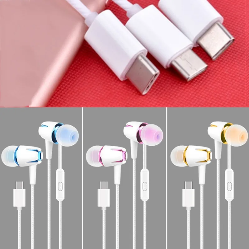 

ALITER Type-C Earbuds Earphone Wired Control Stereo With MIC For LeEco Le 2 / Max / Pro gai