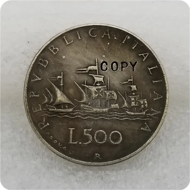 Италия 500 Lire "Caravelle" Копия монет памятные монеты-копия монет медаль коллекционные монеты значок