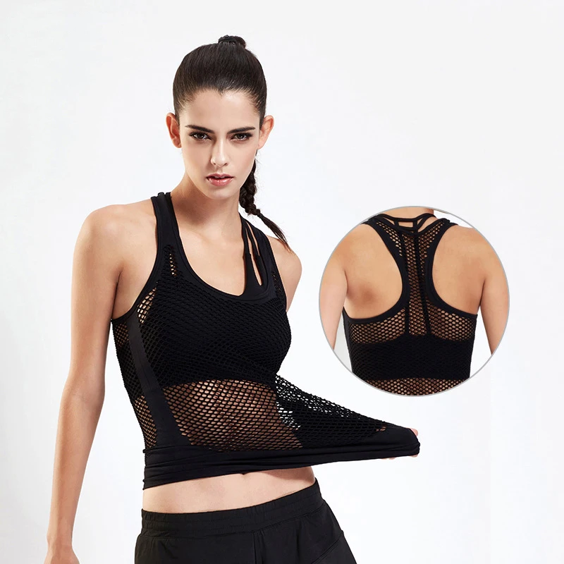 

Sexy Women Fitness Sporting T-shirt Hollow Out Slim Workout Women Tops Women Thin Breathable Shirt Summer Clothing For Female