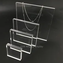 Прозрачный акриловый квадратный дисплей база ювелирных изделий ожерелье стенд держатель браслет кольца серьги Показать панель