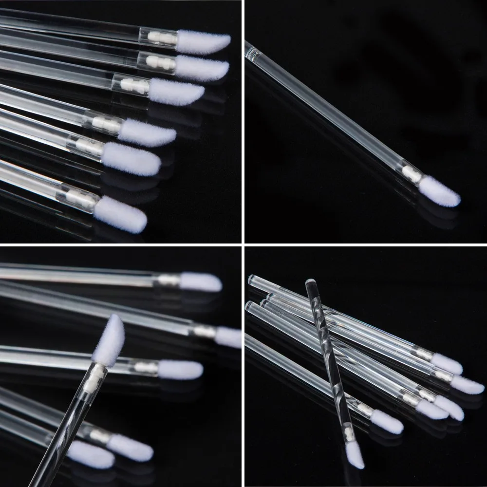 Beauty 50PcsLOT Disposable Cosmetic Make up Lip Brush Lipstick Gloss Wands Applicator Makeup Tool Brush Travel Kit (14)