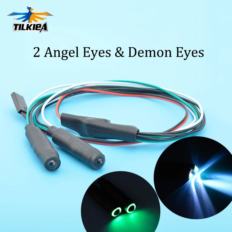 Angel Eyes /& Demon Eyes LED Headlight Back Light 4.2-6v Input With On-Off 1586