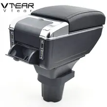Vtear для Honda CRZ подлокотник коробка usb зарядка повышение двойной слой центральный магазин содержание держатель стакана, пепельница аксессуары 10-18