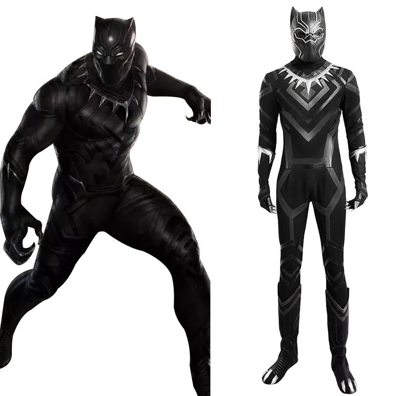 Hot Movie Captain America Civil War Black Panther Costume Outfit Adult ...