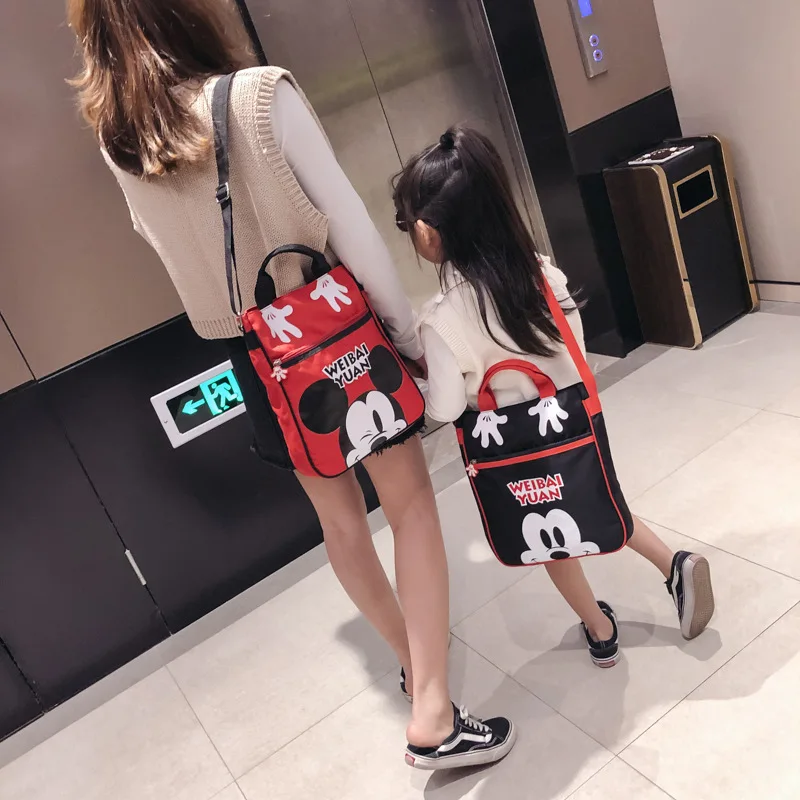 Mother and daughter Mickey Shoulder Bags Female Drawstring Teenage Girls Small School Women High Quality Casual Rucksack |