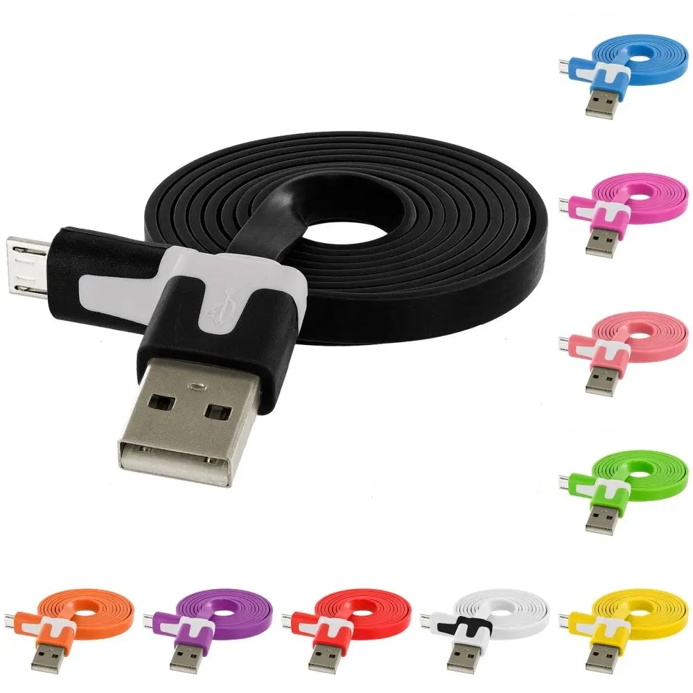 100pcs lot Flat Noodle Accessory Bundles Micro USB Data