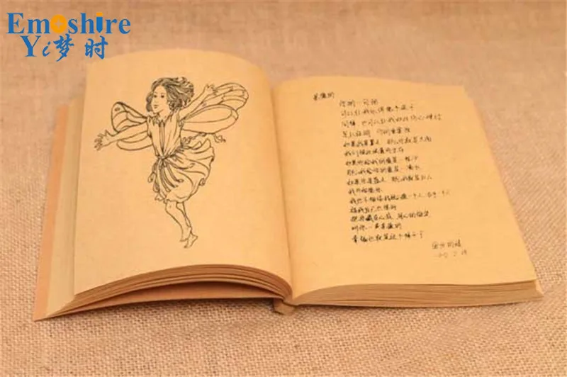 Пион цветок живопись на обложке китайская живопись Винтаж тетрадь для девочек и мальчиков иллюстрированное издание птицы кисточкой ретро