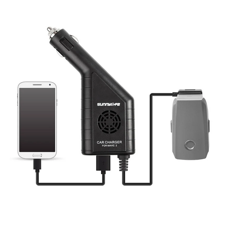 2 in1 USB Автомобильное Зарядное устройство дистанционного Управление Батарея автомобиля Зарядное устройство для DJI Мавик 2 Pro/Mavic 2 зум drone