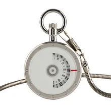 Креативные серебряные цифры время чтения кварцевые карманные часы с цепочкой 30 см без крышки дизайн мужские часы модные часы аксессуары