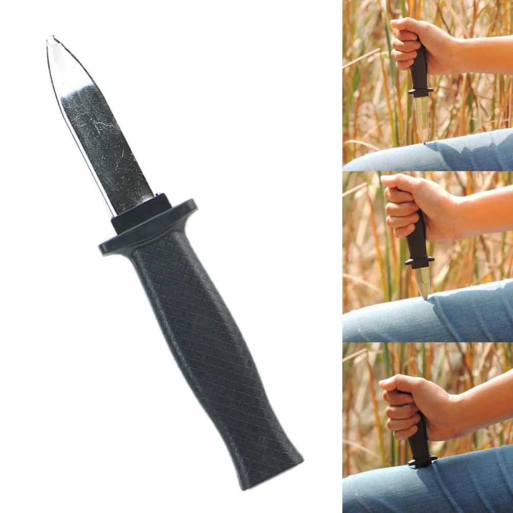 Free shipping New Joke Magic Plastic Retractable Knife Halloween Props Toy Slide Dagger Trick (8)