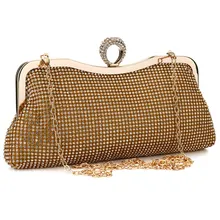 Women Rhinestone Evening Clutch Bags Mini Shiny Silver Party Luxury Clutches Bag Gold Female Handbag Purse Gillter Luxury Purse women satin rhinestone day clutches purse ladies evening party evening bags shinning clutch bag hasp bridal purse handbag