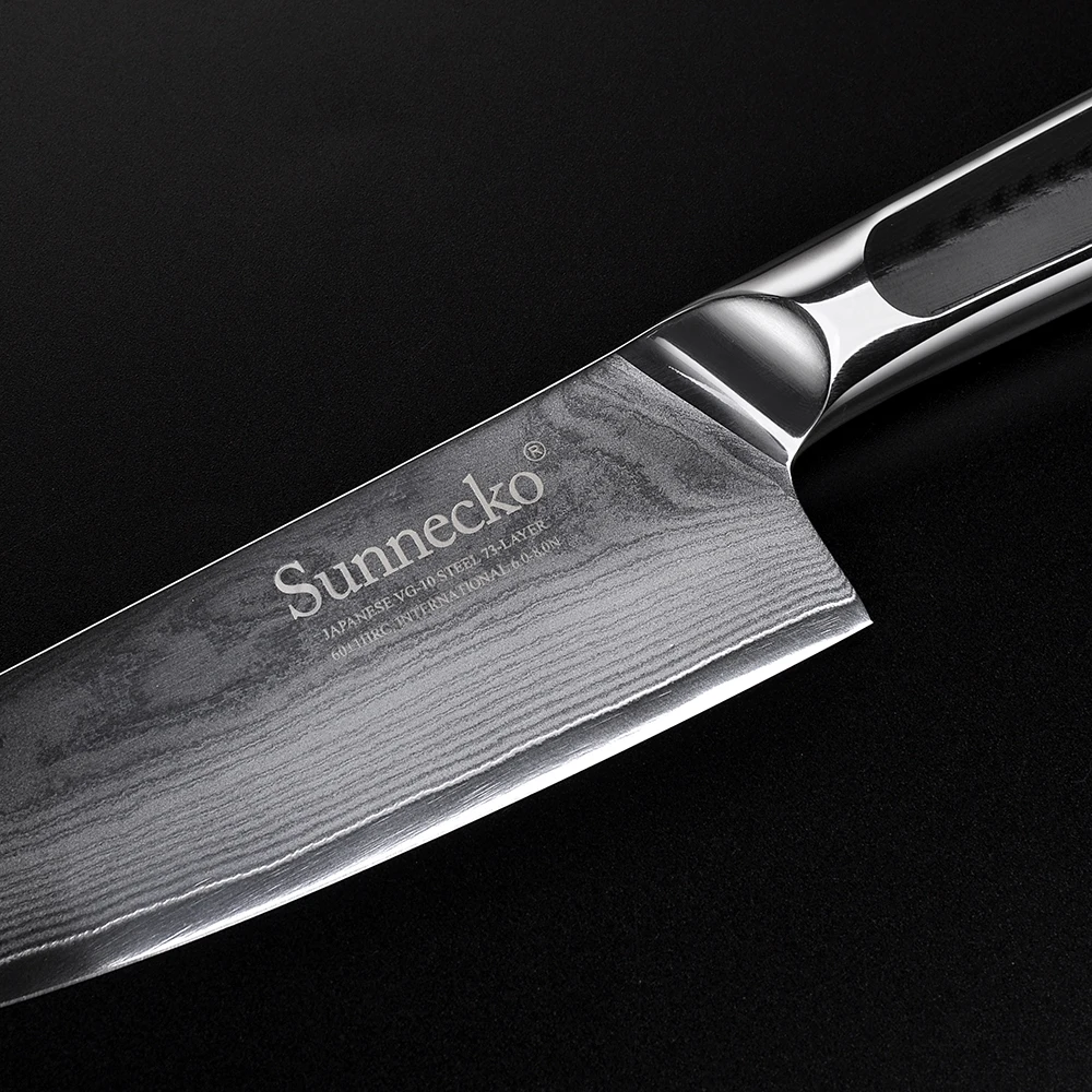 Sunnecko 6,5 дюймов дамасский нож шеф-повара японский VG10 ядро стали бритвы острое лезвие G10 Ручка кухонные ножи повара