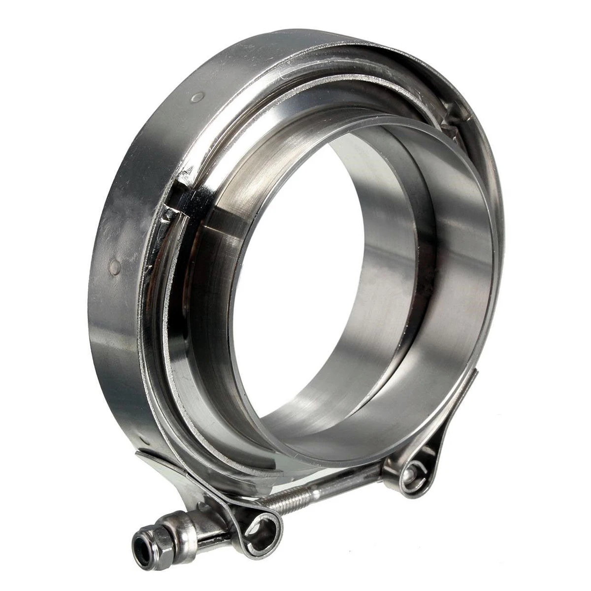 Stainless Steel V Band Flat Flange Clamp Kit Assembly 3 Inch Inner 76mm