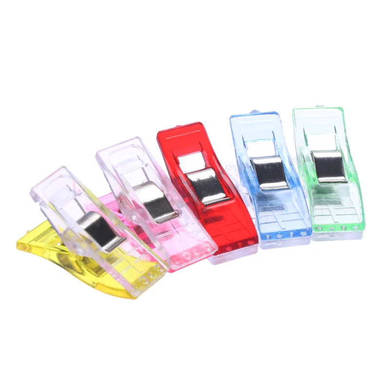 

10Pcs Plastic Clothes Clips Fabric Clamps Patchwork Sewing Craft Quilt DIY Clothespin for Paper Card Office Stationery Clips