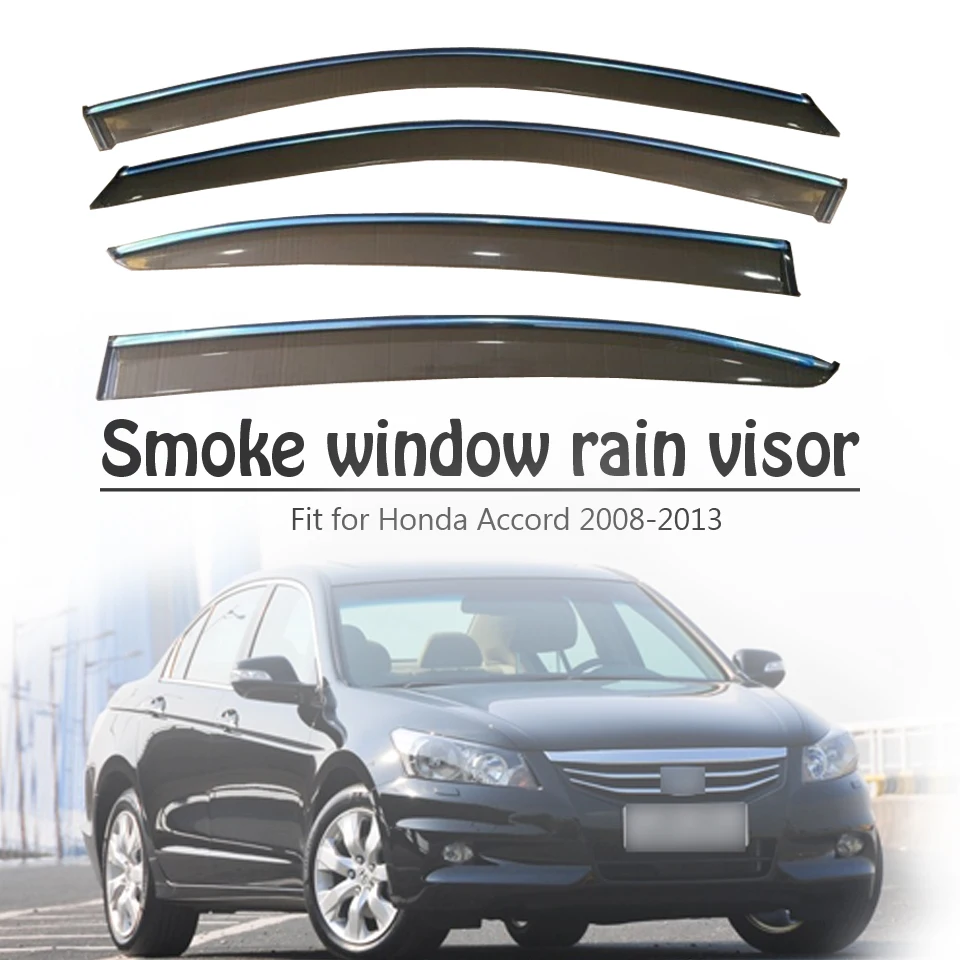 Овере Новинка; 1 комплект детский дым козырек на ветровом стекле для Honda Accord 2008 2009 2010 2011 2012 2013 Vent Защита от солнца дефлекторы охранные предметы
