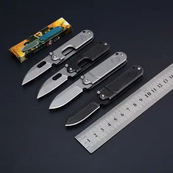

Hysenss Mini Bean Titanium Tactical Folding Knife Outdoor Camping Hunting Survival Rescue Pocket EDC Keychian Tools