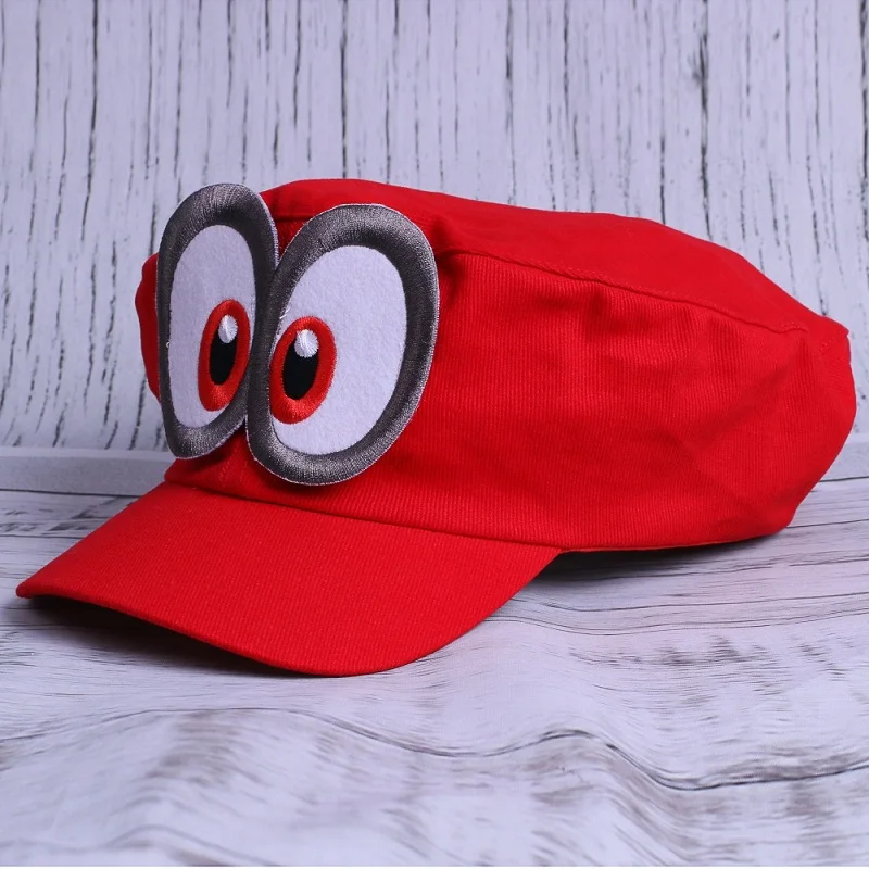 Game Super Mario Odyssey Adult Cap Child Cosplay Handmade Caps (4)