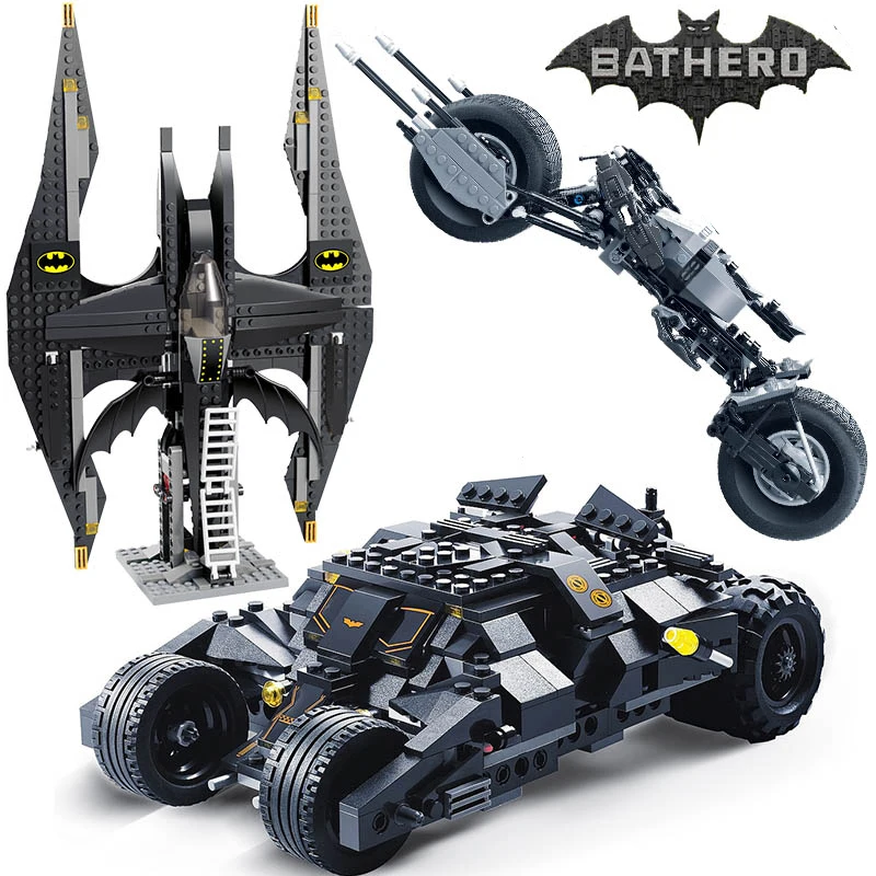 Decool Super Hero Batman Tumbler BatMobile Batwing Building Blocks 7116 Compatible Legoingly 7784 Educational Toys For Children