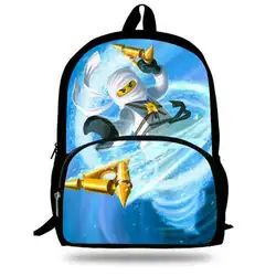 16-дюймовый популярная детская школьная сумка дети печать мультфильм рюкзак героя Супермен символов Ninjago сумка для детей Обувь для