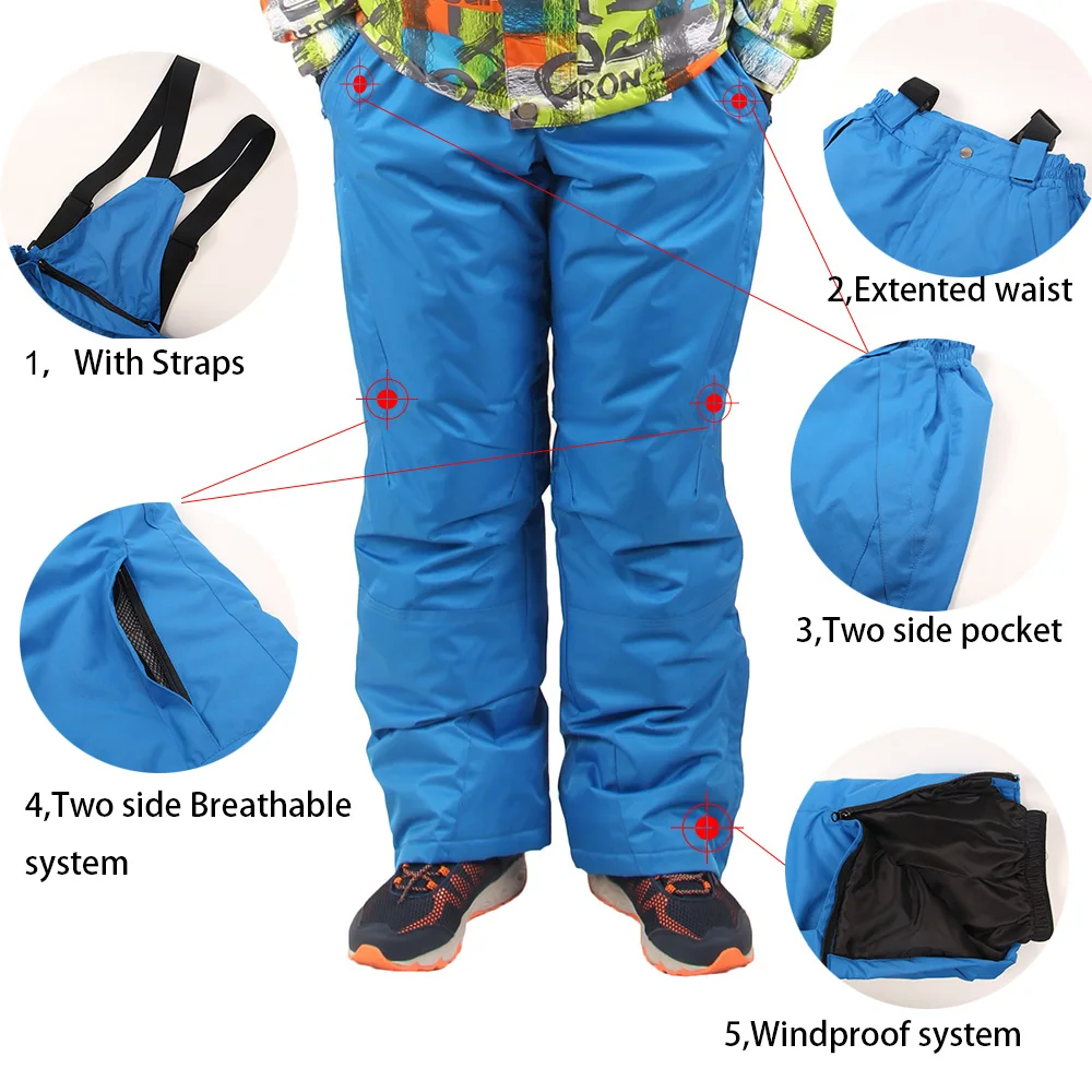 Goexplore بدلة تزلج الرجال في الهواء الطلق للماء التزلج الجبلية الرياضة على الجليد دعوى الثلوج بدلة الشتاء الرجال السراويل و سترة الذكور