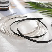 5 pçs/lote 3/5/6/7mm cabeça de cabelo hoop bandas em branco banda aço inoxidável para headwear fazendo ajuste base plana ajuste diy jóias cabelo