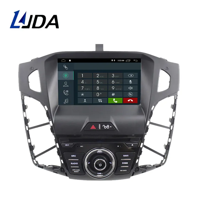 Cheap LJDA Android 9.1 Car DVD Player For FORD FOCUS 2012 2013 2014 2015 2016 GPS Navigation 1 Din Car Radio Multimedia WIFI Stereo SD 1