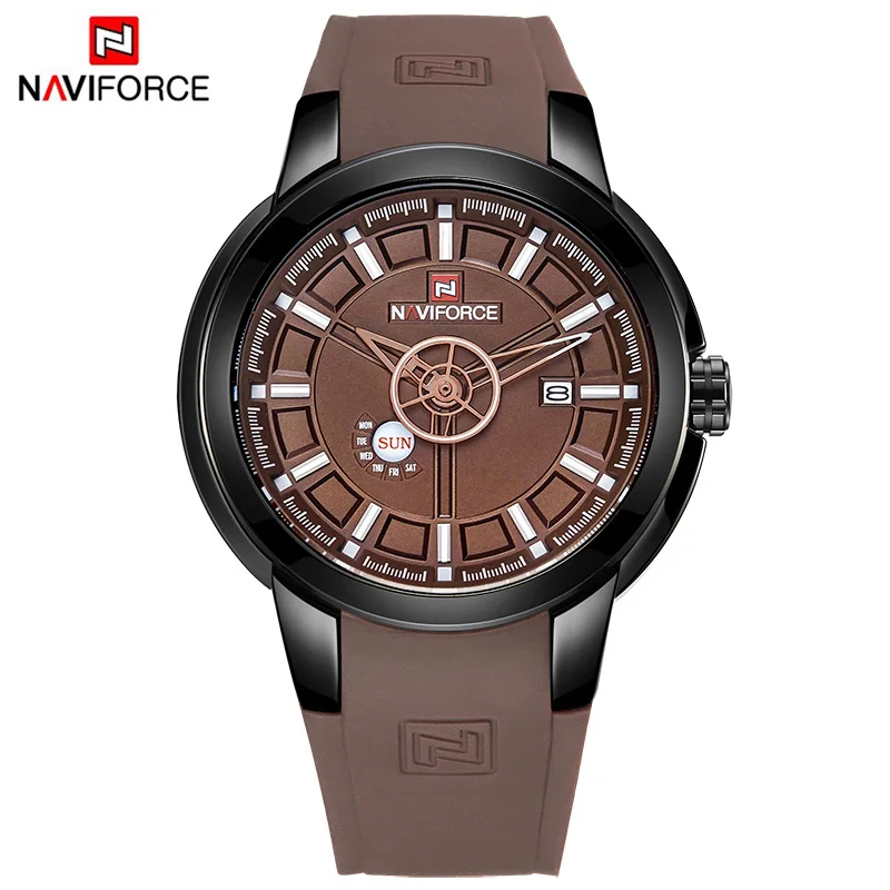 

Watch for men Brand Military NAVIFORCE Quartz Analog 3D Face Rubber Clock Man Sports Watches Army Watch Relogios Masculino