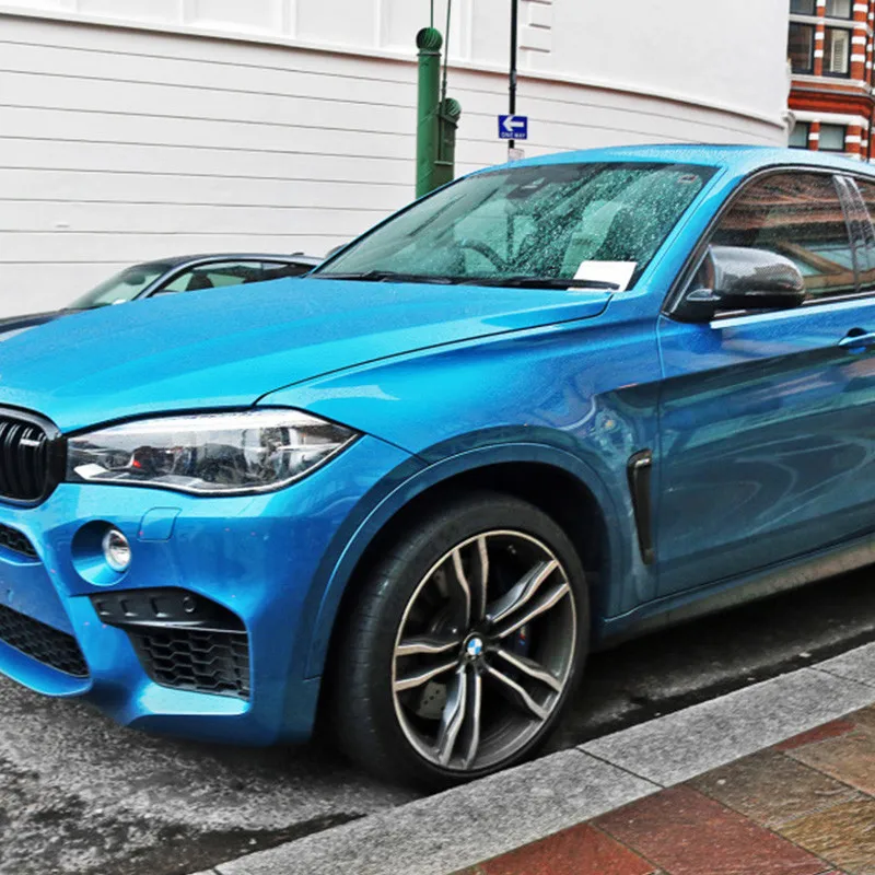 Fibra de Carbono Guarnição para Bmw F16 x6 m Estilo Substituir F16 Carro Espelho Cap Tampa x6 2014 2016 9 F16 x6 m estilo fibra de carbono