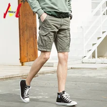 MANVALUE Лето Для Мужчин's Рубашки домашние хлопковые Multi-цвет европейский и американский прилив мыть нескольких карман брюки-карго шорты