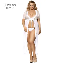 Comeonlover Макси перо невесты халат длинный женский халат сексуальная ночная рубашка кружева невесты кимоно халат пижамы RT80068