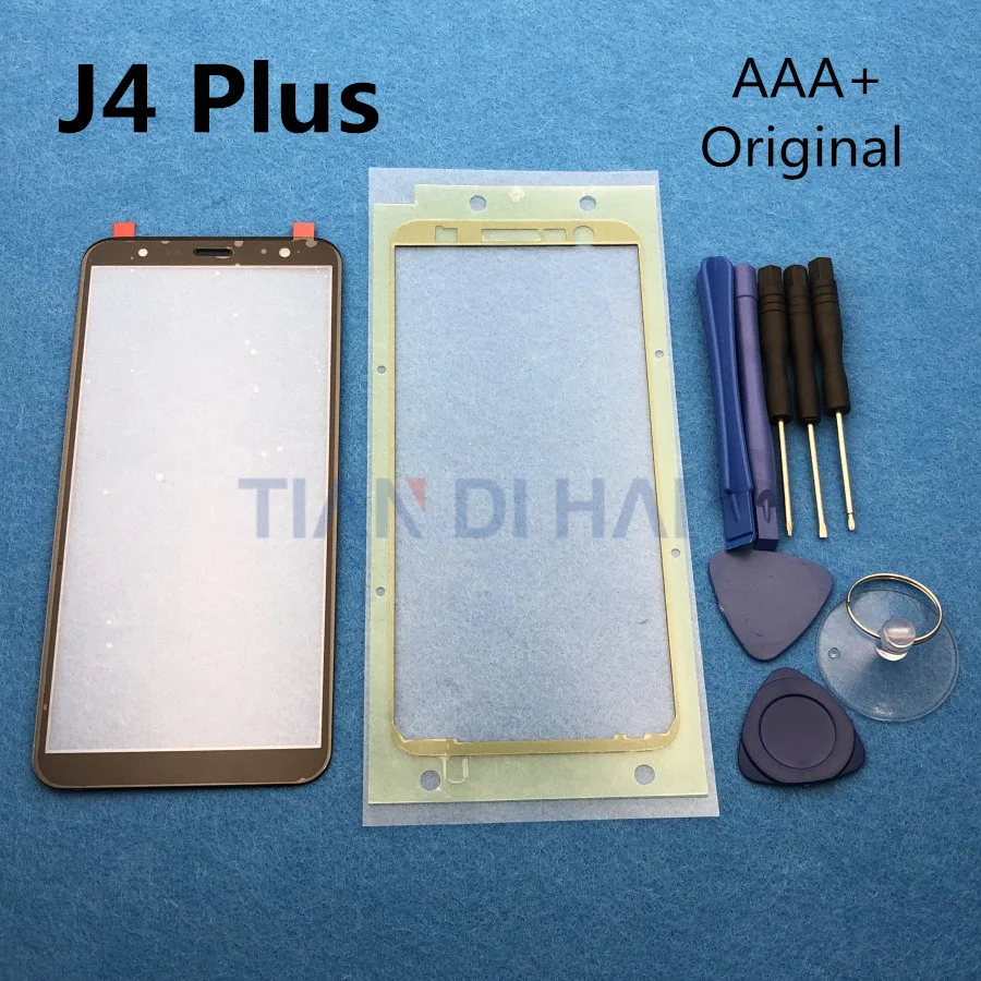 

Replacement Outer Glass For Samsung Galaxy J4 Plus J4+ J415 SM-J415F LCD Touch Screen Front Glass Outer Lens + Sticker tools
