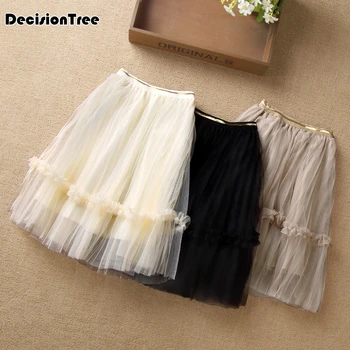 

2019 new girls fluffy years chiffon pettiskirt solid tutu skirts girl dance skirt christmas tulle petticoat