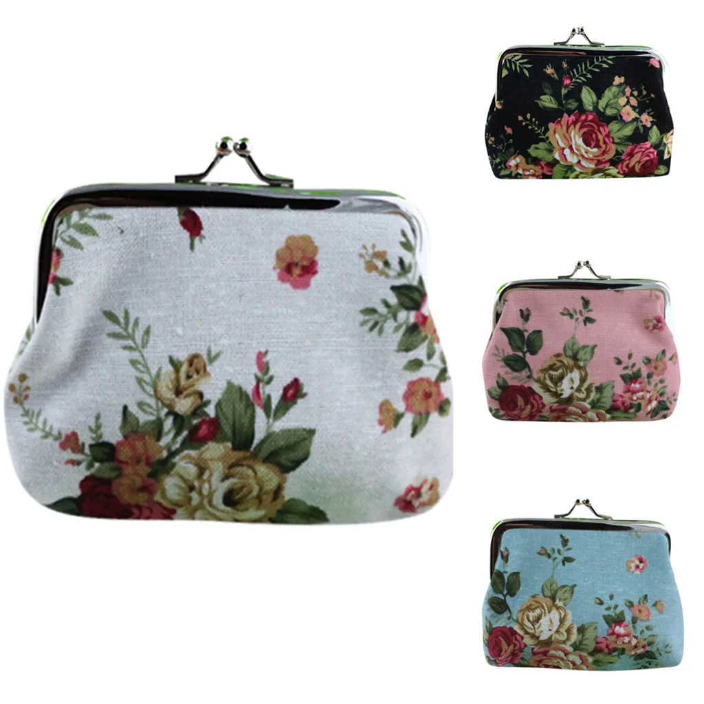 

Creative Coin Card Holder Women Canvas Key Chain Bag Small Card Wallets Female Credit Card Case Zipper Coin Bags 708