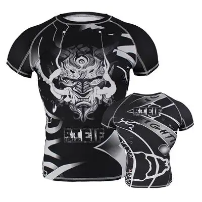 Футболка FTRIF tiger muay thai, Майки для бокса, tiger muay thai, Рашгард mma jiu jitsu, костюм для сауны, Рашгард mma, футболка king - Цвет: FTE-JSY2