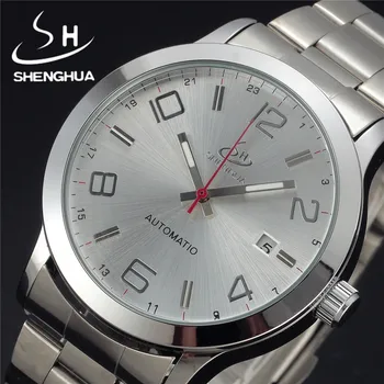 

SHENHUA Luxury Brand Military Clock Calendar Stainless Steel Men Casual Mechanical Watch Fashion Male Dress Automatic Watches