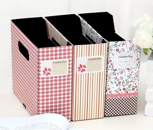 

1PCS NEW garden style table Flower dots check Clean up box DIY Multi-function Storage