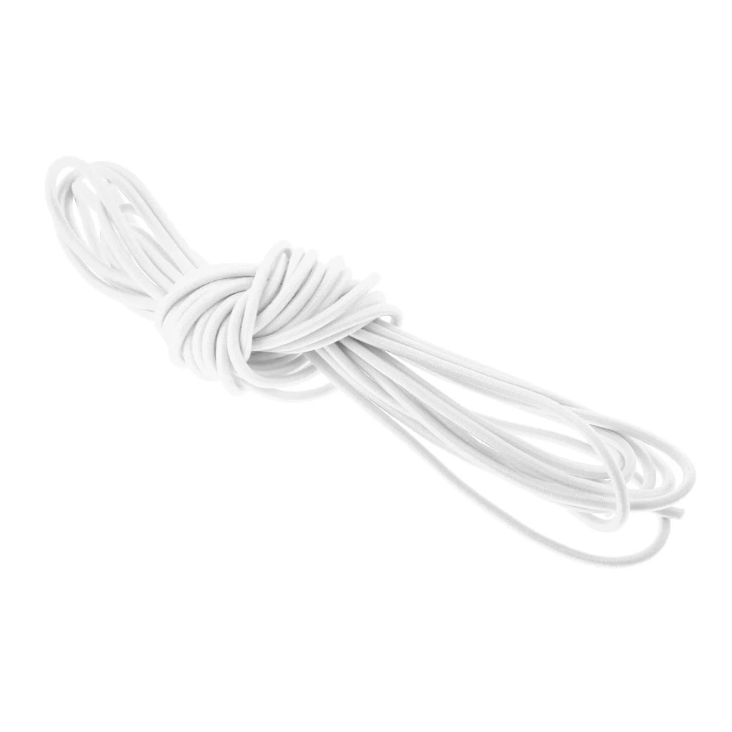 3mm Elastic Round Bungee Rope Shock Cord Tie Down Boats Trailers for Canoe Kayak Fishing Boat Rafting Surfing Accessories
