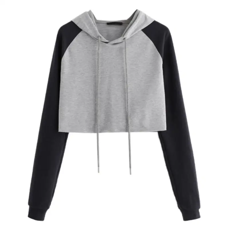 

Women's Hooded Pullover Casual Tops Fashion Sweatshirt Women Patchwork Sweatshirt Long Sleeve Blouse Dropshipping