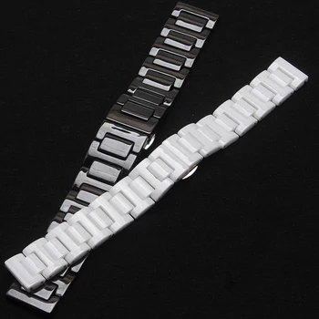 

Ceramic Strap Watch Band Double Deployant Clasp for Samsung Gear S2 Classic R732 with 20mm 22mm fashion watchbands accessories