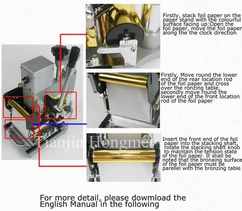 High Quality! 220V/110V Manual Gold Hot Foil Stamping Machine Tipper Machine,Card Tipper for Leather, PVC Card +2FREE FOIL PAPER