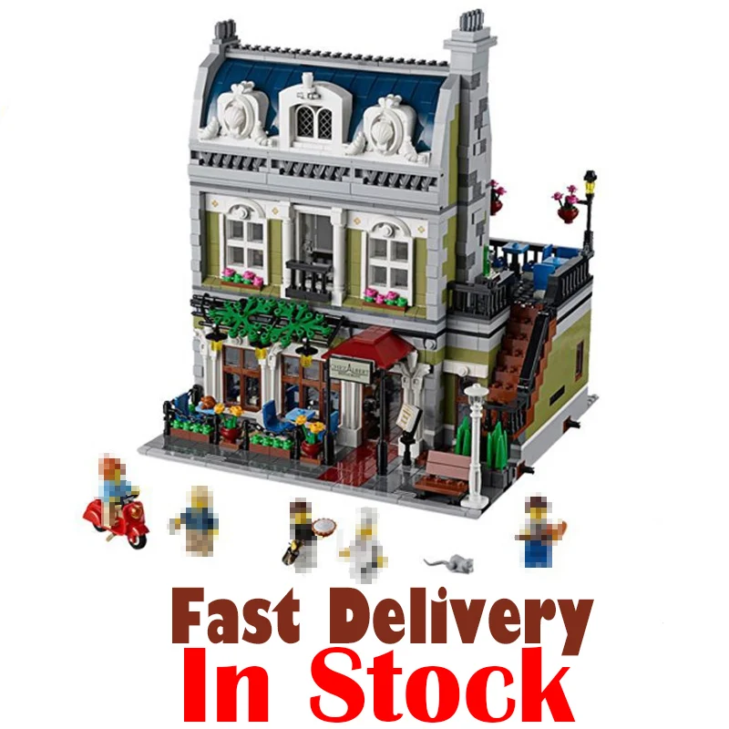 

LELE 30007 Parisian Restaurant Creator Architecture Building Blocks Bricks Toys For Boys oyuncak Compatible with legoINGly 10243