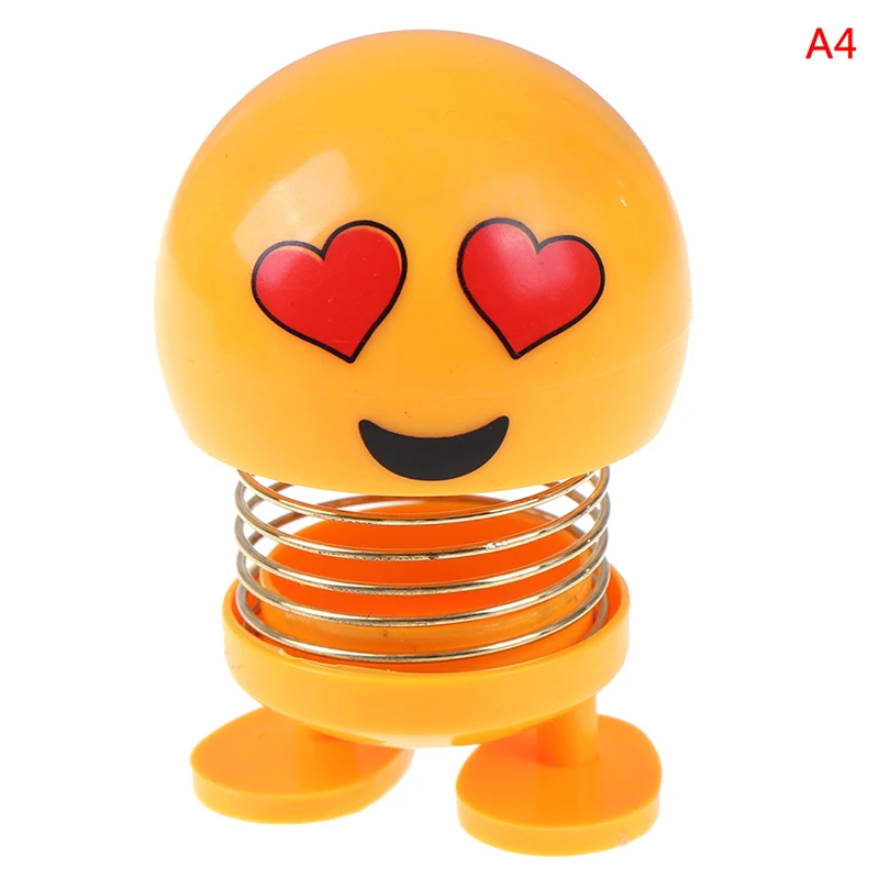 Cute Smile Expression Pack Spring Shaking Head Doll Car Interior Shaking Sound Explosion Section Villain Toy Store Toys For Boy - Цвет: 4